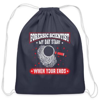 Forensic Scientist Forensic Science - Cotton Drawstring Bag - navy - Front