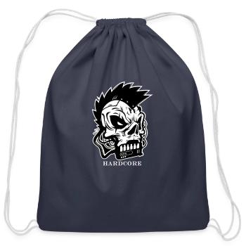 hard core - Cotton Drawstring Bag - navy - Front
