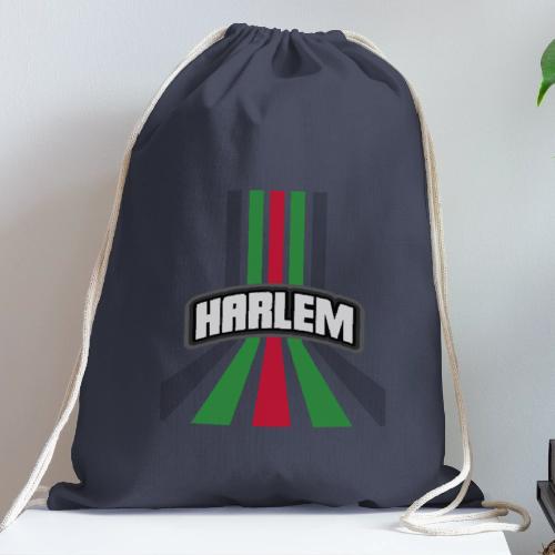 Harlem Red Black & Green - Cotton Drawstring Bag