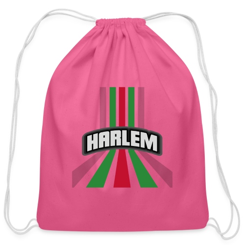 Harlem Red Black & Green - Cotton Drawstring Bag