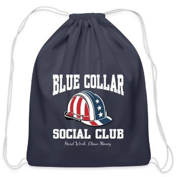 Blue Collar Social Club - Cotton Drawstring Bag - navy - Front
