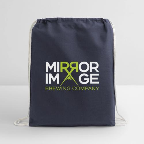 MIBCO Green_White - Cotton Drawstring Bag