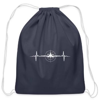 Aviation Pilot I Aircrew I Airplane Lover I - Cotton Drawstring Bag - navy - Front