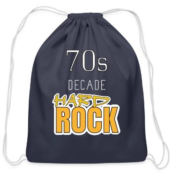 Hard rock decade 70s - Cotton Drawstring Bag - navy - Front