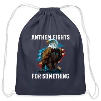 Anthem Fights For Something American Bald Eagle - Cotton Drawstring Bag - navy - Front
