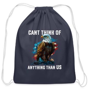 Can't Think Of Anything Than US 4th Of July - Cotton Drawstring Bag - navy - Front