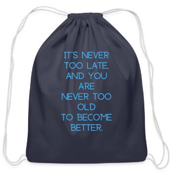 Motivation - Cotton Drawstring Bag - navy - Front