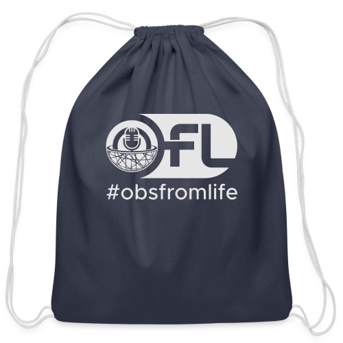Observations from Life Logo with Hashtag - Cotton Drawstring Bag