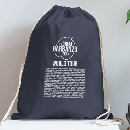 The Great Garbanzo Bean World Tour - Cotton Drawstring Bag