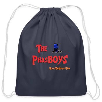 RoxasTheHeroofTime - Twitch logo - The PhasBOYS - Cotton Drawstring Bag - navy - Front