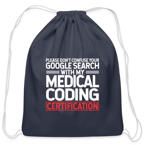 Google versus Medical Coder - Cotton Drawstring Bag