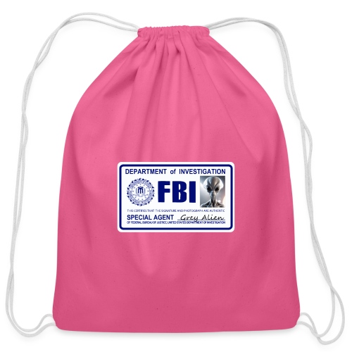 Alien FBI Credentials - Cotton Drawstring Bag