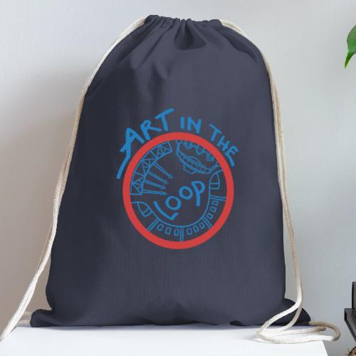 Art in the Loop Complete Logo - Cotton Drawstring Bag