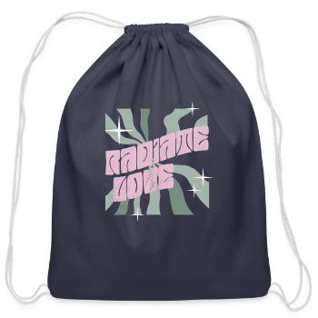 radiate love - Cotton Drawstring Bag - navy - Front