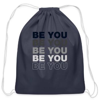 Cool Be You Quotes Illustration Novelty Graphic De - Cotton Drawstring Bag - navy - Front
