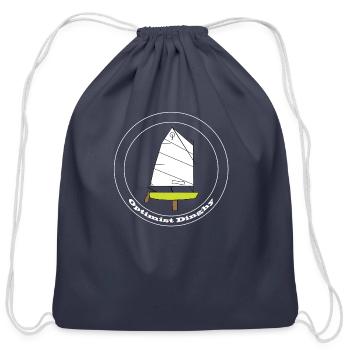 Optimist Sailing Dinghy - Cotton Drawstring Bag - navy - Front