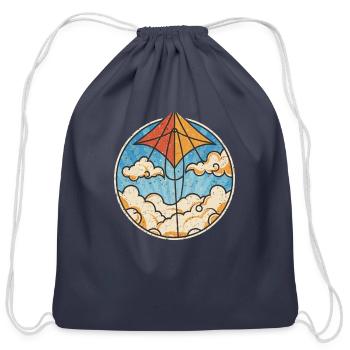 A dragon dream - Cotton Drawstring Bag - navy - Front