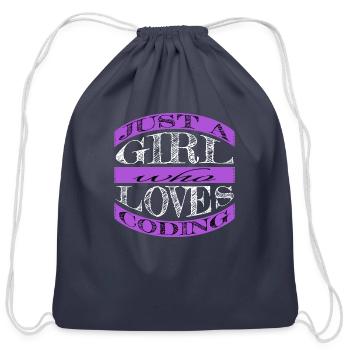 dad electrical engineering engineer nerdy sayings - Cotton Drawstring Bag - navy - Front