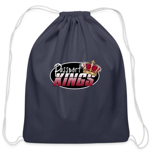 Passport Kings logo for dark shirts - Cotton Drawstring Bag