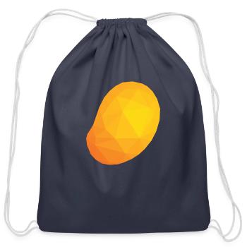 Mango Low Poly - Cotton Drawstring Bag - navy - Front