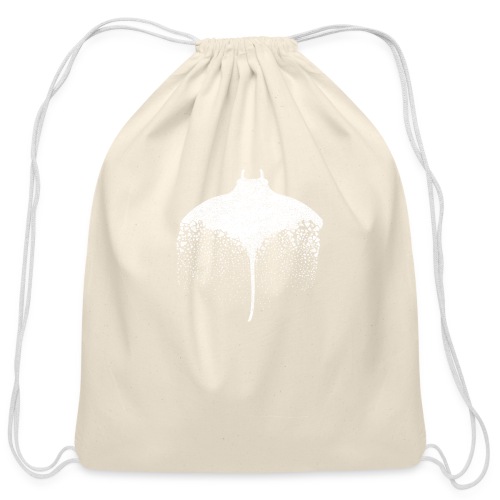 South Carolina Stingray in White - Cotton Drawstring Bag