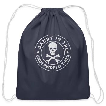 Glam Rock Dandy in The Underworld T Rex 1 - Cotton Drawstring Bag - navy - Front