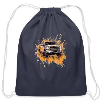 F150 Mud Puddle - Cotton Drawstring Bag - navy - Front