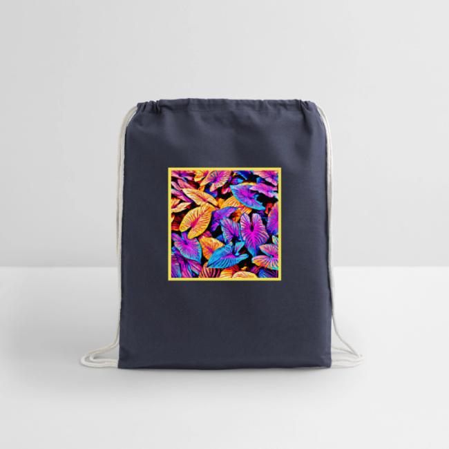 Captivating Neon Elegance Leaf Pattern