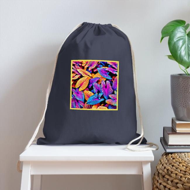 Captivating Neon Elegance Leaf Pattern