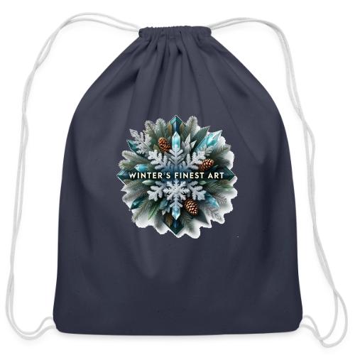Intricate Frozen Evergreen T-Shirt - Cotton Drawstring Bag