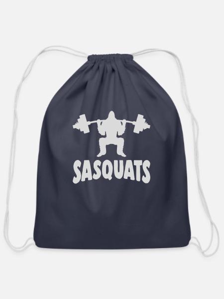 SASQUATS - Cotton Drawstring Bag - navy