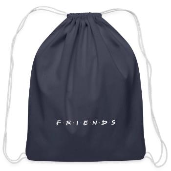 Logo amis - Sac à cordon en coton - navy - Devant