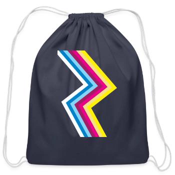 80 s Neon Flash - Cotton Drawstring Bag - navy - Front