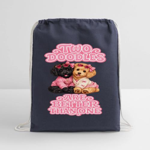 Two Doodles Are Better Than One - Cotton Drawstring Bag