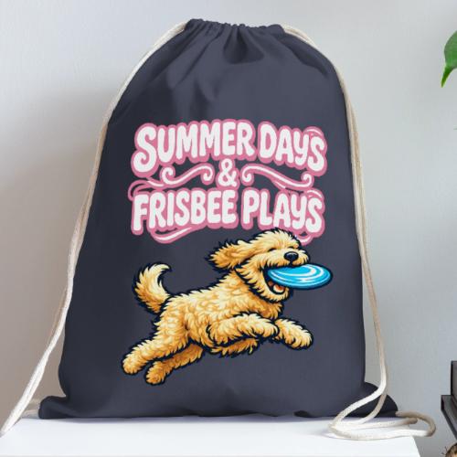 Summer Days & Frisbee Plays - Cotton Drawstring Bag
