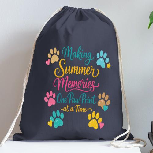 Making Summer Memories One Paw Print at a Time - Cotton Drawstring Bag