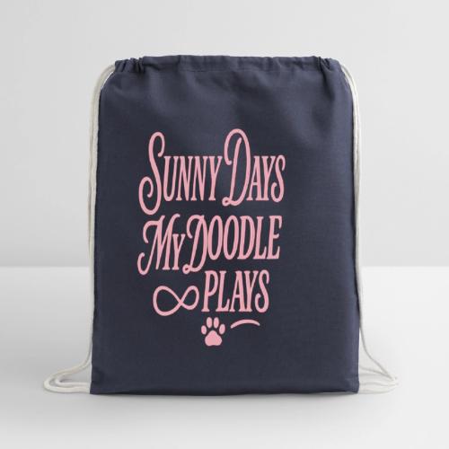 Sunny Days My Doodle Plays - Cotton Drawstring Bag
