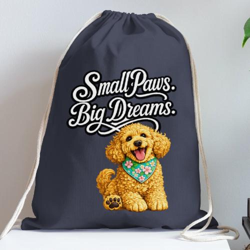 Small Paws Big Dreams Goldendoodle Puppy - Cotton Drawstring Bag