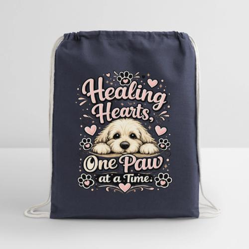 Healing Hearts, One Paw at a Time - Cotton Drawstring Bag