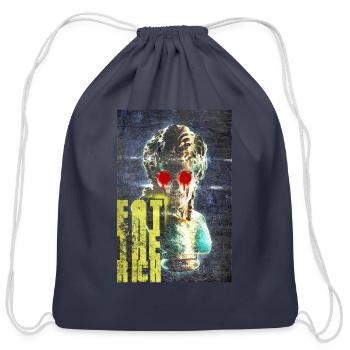 Delicious Decadence - Cotton Drawstring Bag - navy - Front