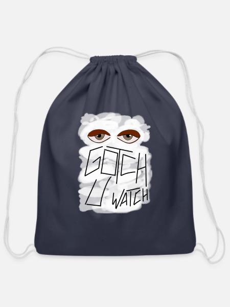 Gotch u Watch T-Shirt - Cotton Drawstring Bag - navy