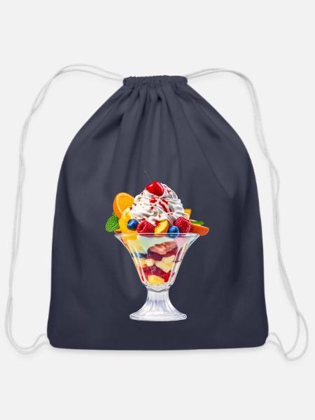 Sundae - Cotton Drawstring Bag - navy