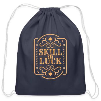 Skill & Luck - Cotton Drawstring Bag - navy - Front