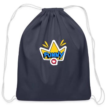 Funny Love Design - Cotton Drawstring Bag - navy - Front