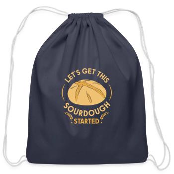 Bread Baker - Cotton Drawstring Bag - navy - Front