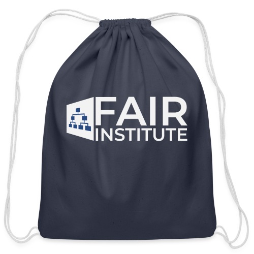 FAIR White Logo - Cotton Drawstring Bag