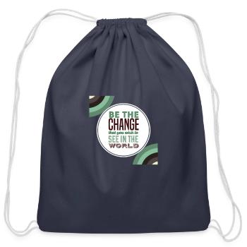 A DREAM MOTIVATION - Cotton Drawstring Bag - navy - Front