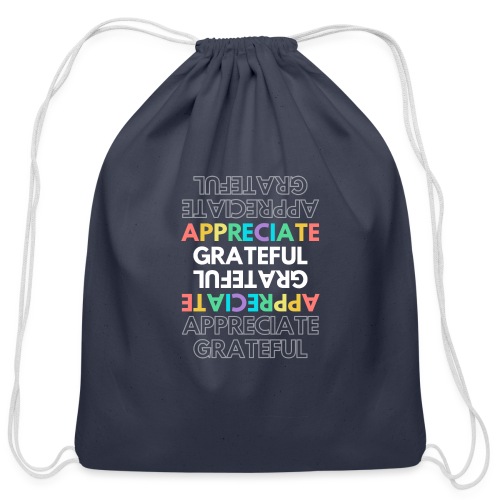 Express Gratitude - Cotton Drawstring Bag