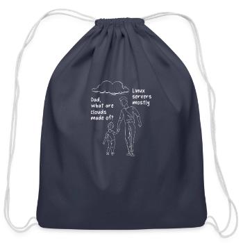 What Are Clouds Made Of Computer Science - Cotton Drawstring Bag - navy - Front