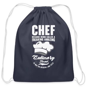 Chef Beast Culinary Art Cooking Baking Meals - Cotton Drawstring Bag - navy - Front